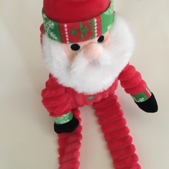 NEW 24” Dog Toy Snuggler Long Leg Muttley Santa with Squeaker | Patchwork Pet - Picture 10 of 11